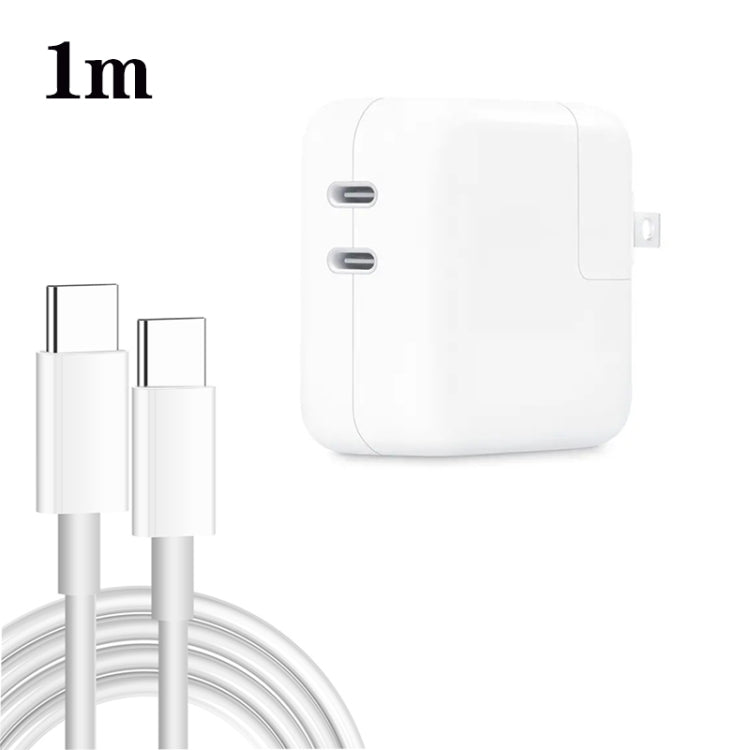 Caricabatterie USB-C 35W doppia porta con cavo Type-C