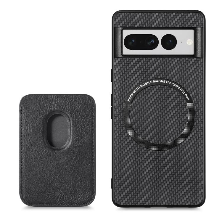 Custodia per telefono Magsafe in pelle in fibra di carbonio, For Google Pixel 7 Pro, For Google Pixel 7, For Google Pixel 6