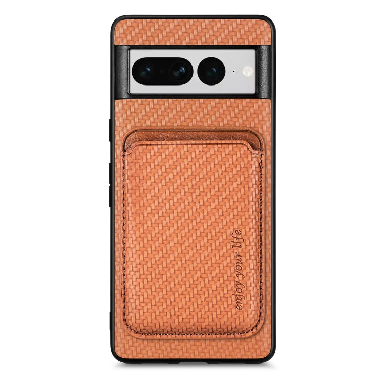 Custodia per telefono Magsafe in pelle in fibra di carbonio, For Google Pixel 9a, For Google Pixel 7 Pro, For Google Pixel 7, For Google Pixel 6