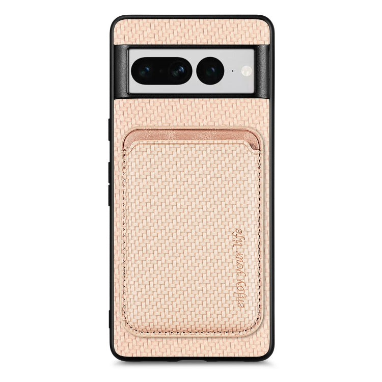 Custodia per telefono Magsafe in pelle in fibra di carbonio, For Google Pixel 9a, For Google Pixel 7 Pro, For Google Pixel 7, For Google Pixel 6