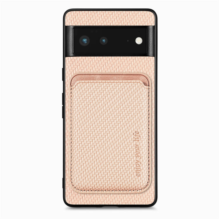 Custodia per telefono Magsafe in pelle in fibra di carbonio, For Google Pixel 9a, For Google Pixel 7 Pro, For Google Pixel 7, For Google Pixel 6