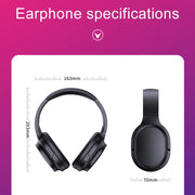 OY713 Blcak Music Headset Wireless BT5.0 Cuffie Call Center Auricolare con microfono, OY713