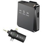Microfono lavalier wireless 3 in 1 per smartphone e PC