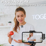 Microfono lavalier wireless 3 in 1 per smartphone e PC