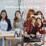 Microfono lavalier wireless 3 in 1 per smartphone e PC