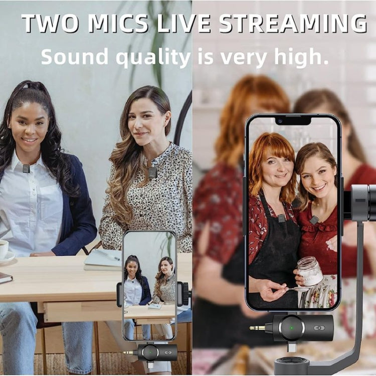Microfono lavalier wireless 3 in 1 per smartphone e PC