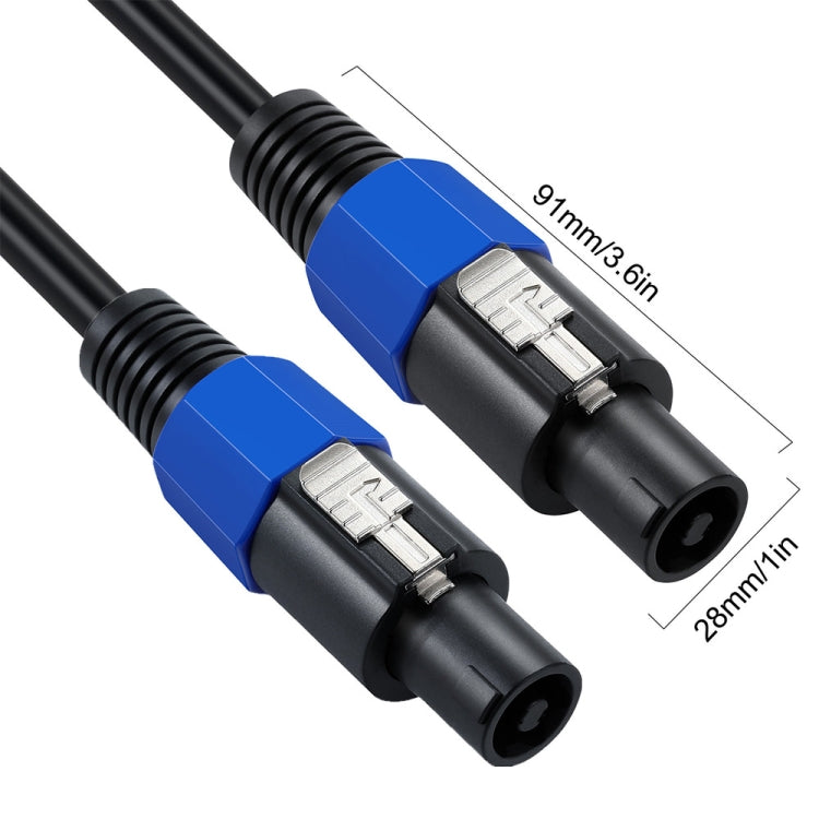 JUNSUNMAY Cavo adattatore per altoparlante audio Speakon maschio a maschio Speakon con chiusura a scatto, 6FT, 10FT, 25FT, 50FT