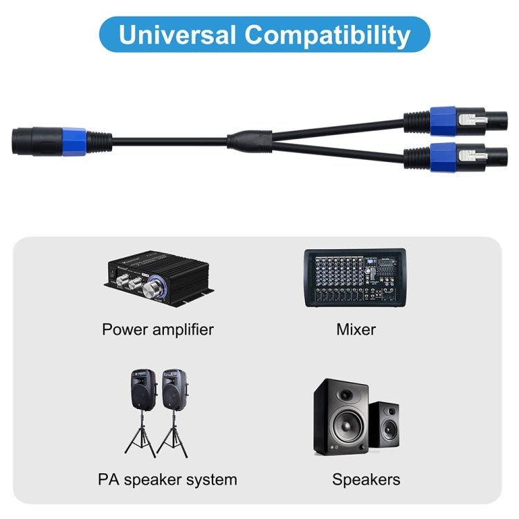Cavo adattatore Speakon femmina a maschio 50 cm audio