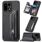 Custodia per cellulare a portafoglio con cerniera orizzontale in fibra di carbonio, For OnePlus Ace 6 / 6T / 15R, For OnePlus 15, For OnePlus Nord CE 3 Lite, For OnePlus Nord CE 2 Lite 5G