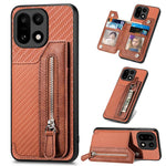 Custodia per cellulare a portafoglio con cerniera orizzontale in fibra di carbonio, For OnePlus Ace 6 / 6T / 15R, For OnePlus 15, For OnePlus Nord CE 3 Lite, For OnePlus Nord CE 2 Lite 5G