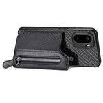 Custodia per cellulare a portafoglio con cerniera orizzontale in fibra di carbonio, For OnePlus Ace 6 / 6T / 15R, For OnePlus 15, For OnePlus Nord CE 3 Lite, For OnePlus Nord CE 2 Lite 5G