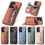 Custodia per cellulare a portafoglio con cerniera orizzontale in fibra di carbonio, For OnePlus Ace 6 / 6T / 15R, For OnePlus 15, For OnePlus Nord CE 3 Lite, For OnePlus Nord CE 2 Lite 5G