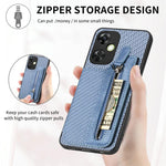 Custodia per cellulare a portafoglio con cerniera orizzontale in fibra di carbonio, For OnePlus Ace 6 / 6T / 15R, For OnePlus 15, For OnePlus Nord CE 3 Lite, For OnePlus Nord CE 2 Lite 5G