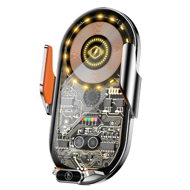 C13 Caricabatteria da auto wireless 15W Stazione di ricarica per auto Supporto per telefono a induzione automatica, C13