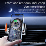 C13 Caricabatteria da auto wireless 15W Stazione di ricarica per auto Supporto per telefono a induzione automatica, C13