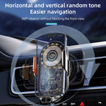 C13 Caricabatteria da auto wireless 15W Stazione di ricarica per auto Supporto per telefono a induzione automatica, C13