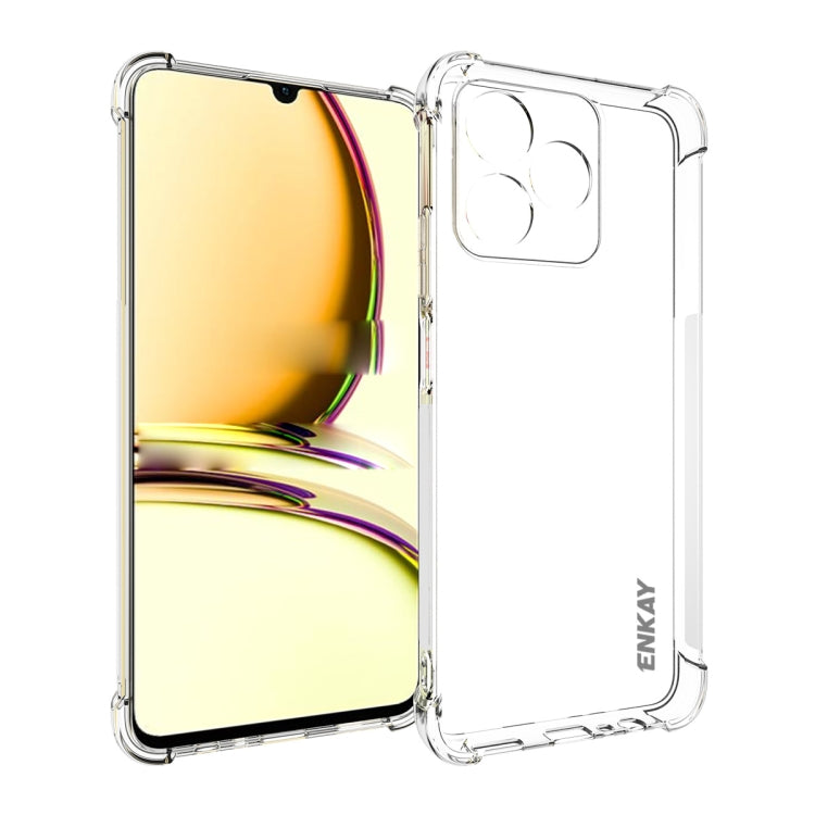 ENKAY Hat-Prince Custodia per telefono antiurto in TPU trasparente, For Realme 16 Pro+ 5G Global, For Realme 16 Pro 5G Global, For Realme C85 Pro 4G Global, For Realme 15 Pro 5G Global, For Realme 15 5G Global, For Realme 14 Pro 5G                     ...