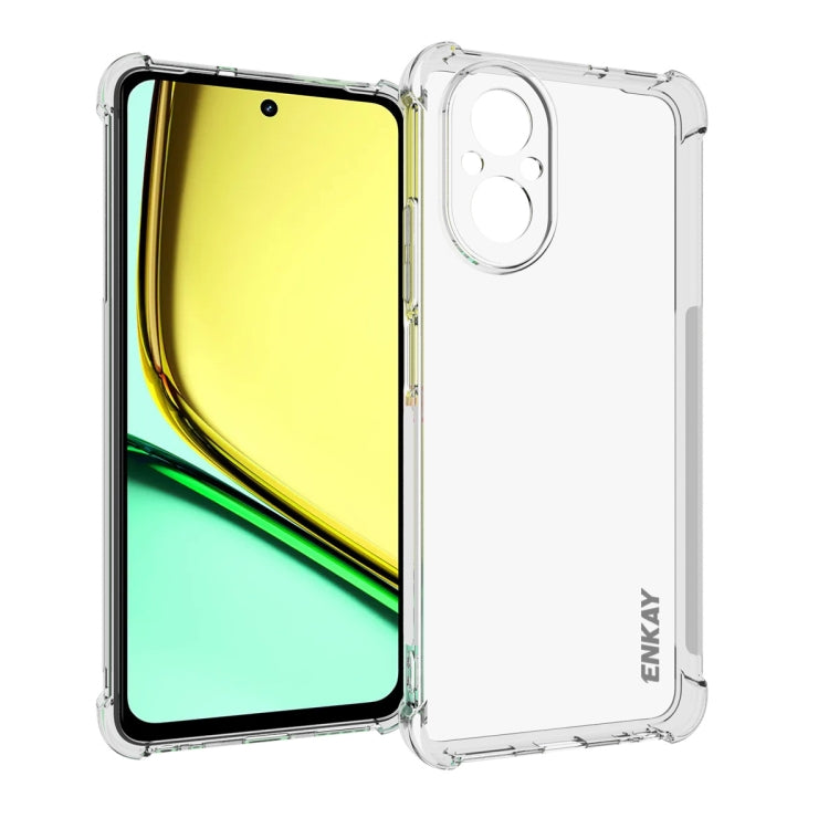 ENKAY Hat-Prince Custodia per telefono antiurto in TPU trasparente, For Realme 16 Pro+ 5G Global, For Realme 16 Pro 5G Global, For Realme C85 Pro 4G Global, For Realme 15 Pro 5G Global, For Realme 15 5G Global, For Realme 14 Pro 5G                     ...