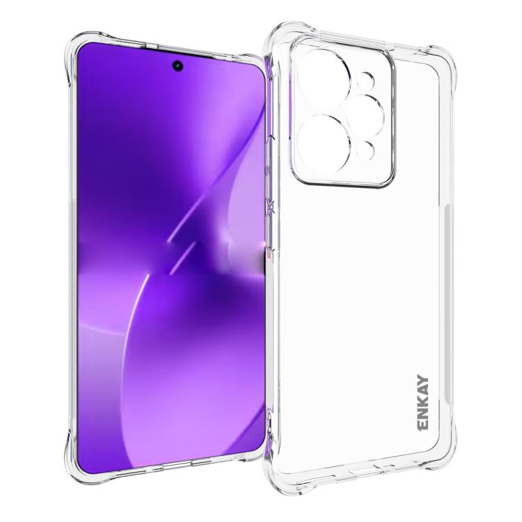 ENKAY Hat-Prince Custodia per telefono antiurto in TPU trasparente, For Realme 16 Pro+ 5G Global, For Realme 16 Pro 5G Global, For Realme C85 Pro 4G Global, For Realme 15 Pro 5G Global, For Realme 15 5G Global, For Realme 14 Pro 5G                     ...