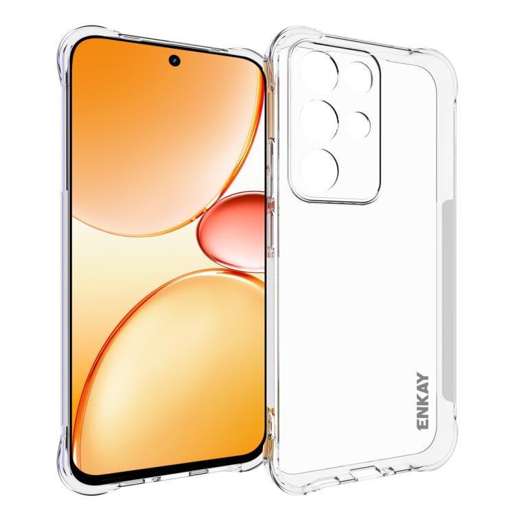 ENKAY Hat-Prince Custodia per telefono antiurto in TPU trasparente, For Realme 16 Pro+ 5G Global, For Realme 16 Pro 5G Global, For Realme C85 Pro 4G Global, For Realme 15 Pro 5G Global, For Realme 15 5G Global, For Realme 14 Pro 5G                     ...