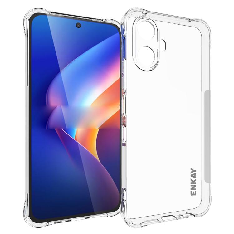 ENKAY Hat-Prince Custodia per telefono antiurto in TPU trasparente, For TCL K70 Nxtpaper 5G, For TCL K70 Power 4G, For TCL NxtPaper 70 Pro, For TCL 503 4G, For TCL 50 LE 4G, For TCL 50 5G, For TCL 50 SE 4G, For TCL 501 4G, For TCL 505 4G, For TCL 40 XE...