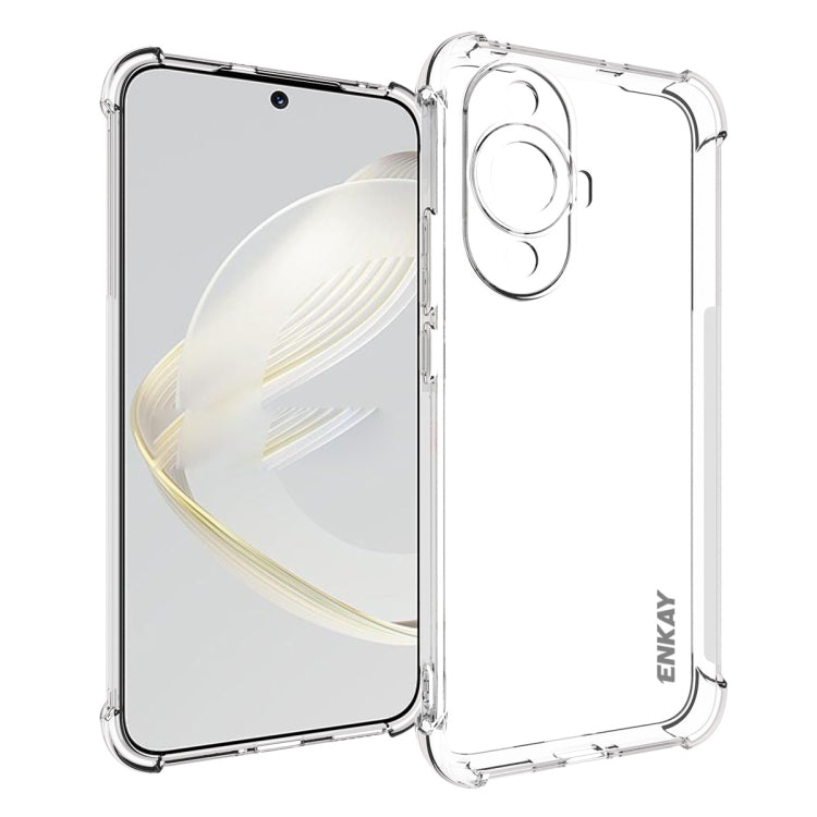 ENKAY Hat-Prince Custodia per telefono antiurto in TPU trasparente, For Huawei Pura 90 Pro Max 5G, For Huawei Pura 90 Pro 5G, For Huawei Pura 90 5G, For Huawei Pura 80 Ultra, For Huawei Pura 80, For Huawei Enjoy 70X, For Huawei Mate 70 Pro             ...