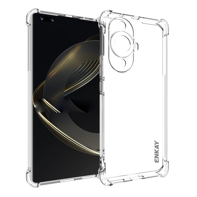 ENKAY Hat-Prince Custodia per telefono antiurto in TPU trasparente, For Huawei Pura 90 Pro Max 5G, For Huawei Pura 90 Pro 5G, For Huawei Pura 90 5G, For Huawei Pura 80 Ultra, For Huawei Pura 80, For Huawei Enjoy 70X, For Huawei Mate 70 Pro             ...