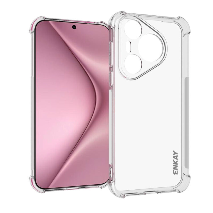 ENKAY Hat-Prince Custodia per telefono antiurto in TPU trasparente, For Huawei Pura 90 Pro Max 5G, For Huawei Pura 90 Pro 5G, For Huawei Pura 90 5G, For Huawei Pura 80 Ultra, For Huawei Pura 80, For Huawei Enjoy 70X, For Huawei Mate 70 Pro             ...