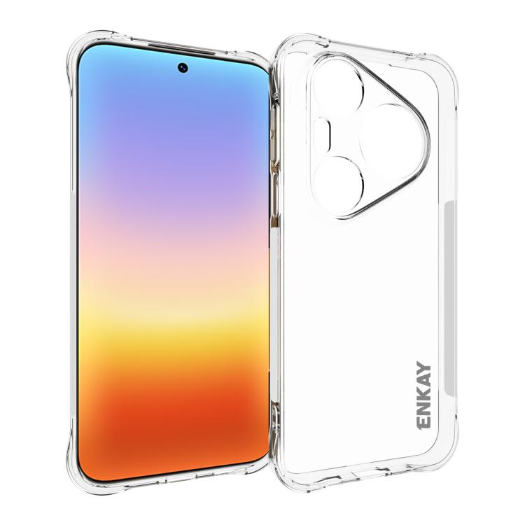 ENKAY Hat-Prince Custodia per telefono antiurto in TPU trasparente, For Huawei Pura 90 Pro Max 5G, For Huawei Pura 90 Pro 5G, For Huawei Pura 90 5G, For Huawei Pura 80 Ultra, For Huawei Pura 80, For Huawei Enjoy 70X, For Huawei Mate 70 Pro             ...