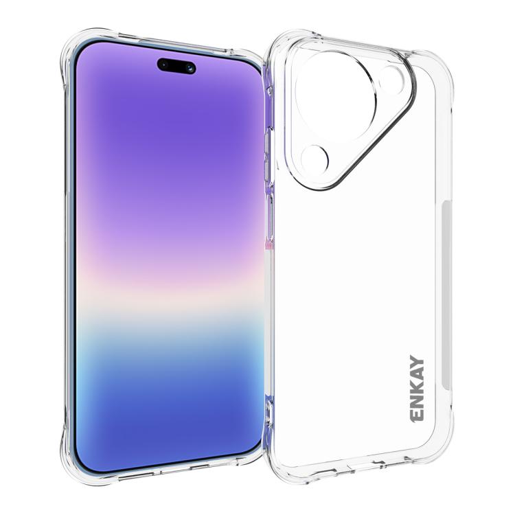 ENKAY Hat-Prince Custodia per telefono antiurto in TPU trasparente, For Huawei Pura 90 Pro Max 5G, For Huawei Pura 90 Pro 5G, For Huawei Pura 90 5G, For Huawei Pura 80 Ultra, For Huawei Pura 80, For Huawei Enjoy 70X, For Huawei Mate 70 Pro             ...