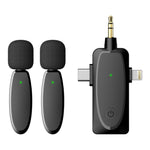 Microfono Lavalier Wireless 3 in 1 per smartphone e fotocamere