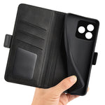 Custodia per telefono in pelle con vibrazione orizzontale con fibbia magnetica a doppio lato, For Realme Narzo N53 / C53