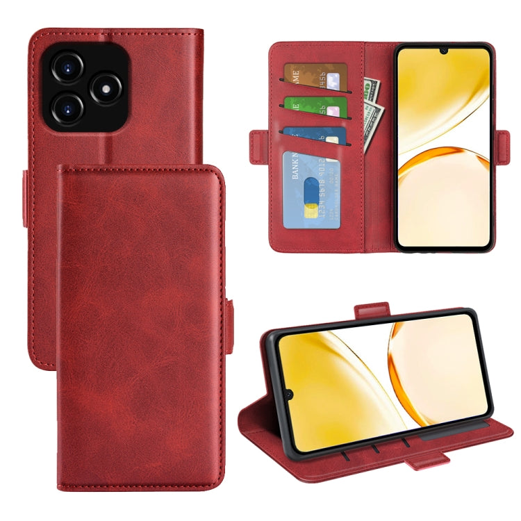 Custodia per telefono in pelle con vibrazione orizzontale con fibbia magnetica a doppio lato, For Realme Narzo N53 / C53