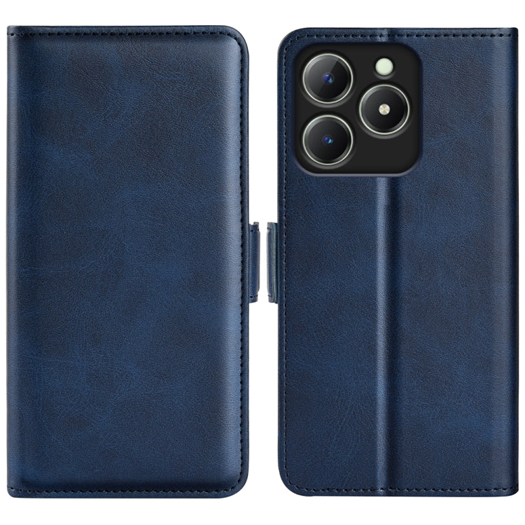 Custodia per telefono in pelle con vibrazione orizzontale con fibbia magnetica a doppio lato, For Realme 13+ 5G, For Realme 13 Pro 5G, For Realme GT 6 5G, For Realme C63