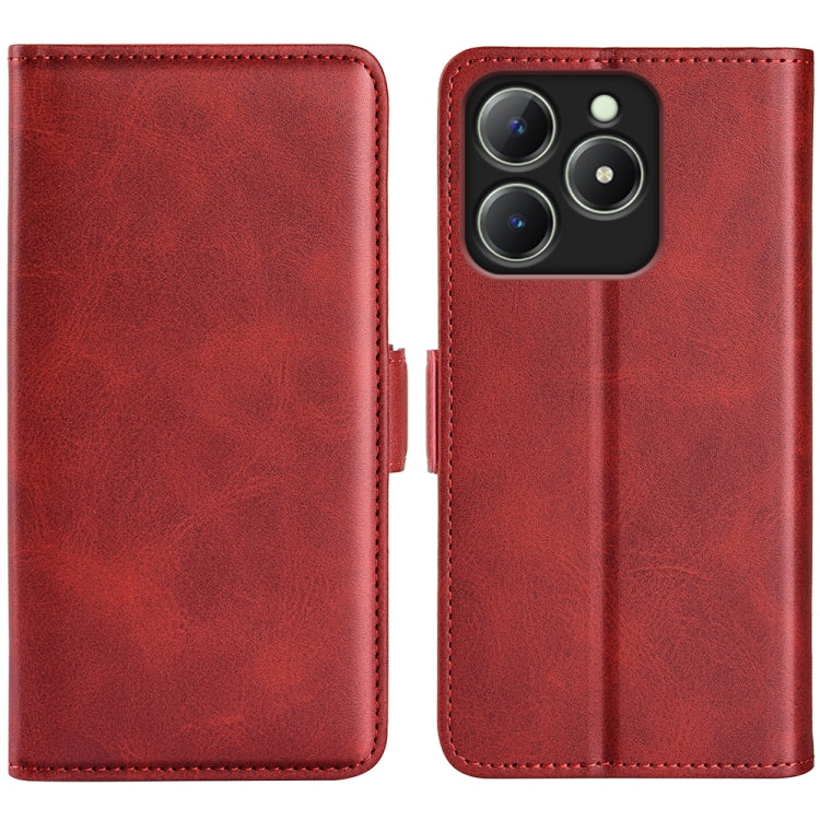 Custodia per telefono in pelle con vibrazione orizzontale con fibbia magnetica a doppio lato, For Realme 13+ 5G, For Realme 13 Pro 5G, For Realme GT 6 5G, For Realme C63