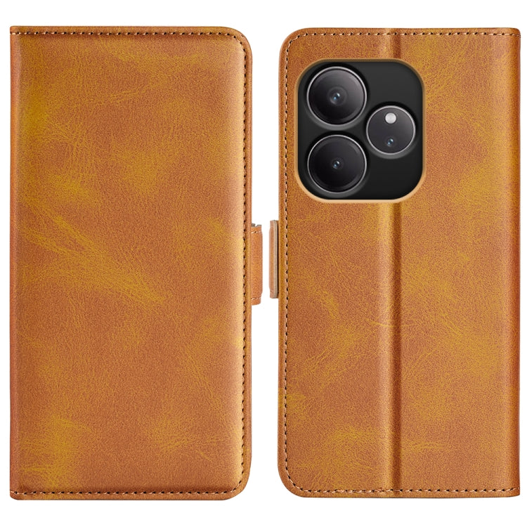 Custodia per telefono in pelle con vibrazione orizzontale con fibbia magnetica a doppio lato, For Realme 13+ 5G, For Realme 13 Pro 5G, For Realme GT 6 5G, For Realme C63