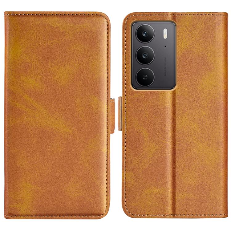 Custodia per telefono in pelle con vibrazione orizzontale con fibbia magnetica a doppio lato, For Realme 14 Pro 5G, For Realme 14X 5G, For Realme C75, For Realme GT 7 Pro 5G