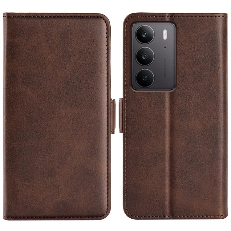 Custodia per telefono in pelle con vibrazione orizzontale con fibbia magnetica a doppio lato, For Realme 14 Pro 5G, For Realme 14X 5G, For Realme C75, For Realme GT 7 Pro 5G