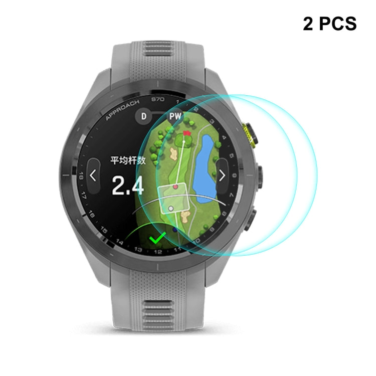 2pz ENKAY 0.2mm 9H Pellicola proteggi schermo in vetro temperato per orologio, For Garmin Approach S70 42mm, For Garmin Epix Pro Gen 2 51mm