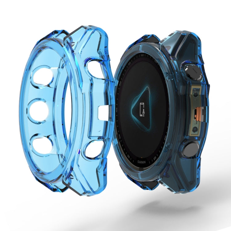 ENKAY Hat-Prince Custodia protettiva per telaio in TPU trasparente, For Garmin Fenix 8 AMOLED / MIP 51mm, For Garmin Fenix 8 AMOLED / MIP 47mm