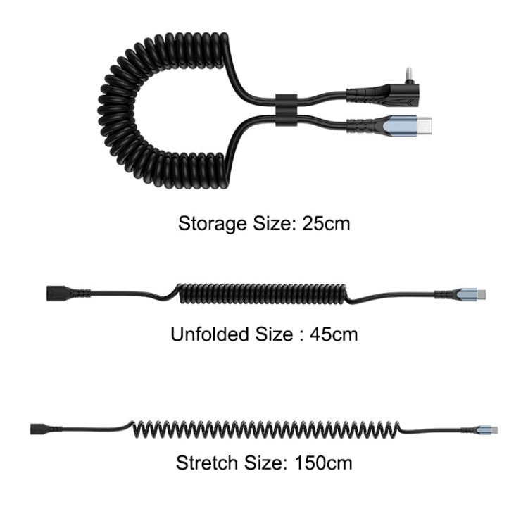 Cavo ricarica rapida ENKAY 3A a spirale 1,5 m