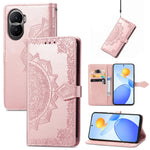 Custodia per telefono in pelle goffrata fiore mandala, For Honor 90 Lite, For Honor Play 7T Pro, For Honor 30i