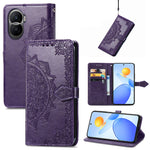 Custodia per telefono in pelle goffrata fiore mandala, For Honor 90 Lite, For Honor Play 7T Pro, For Honor 30i