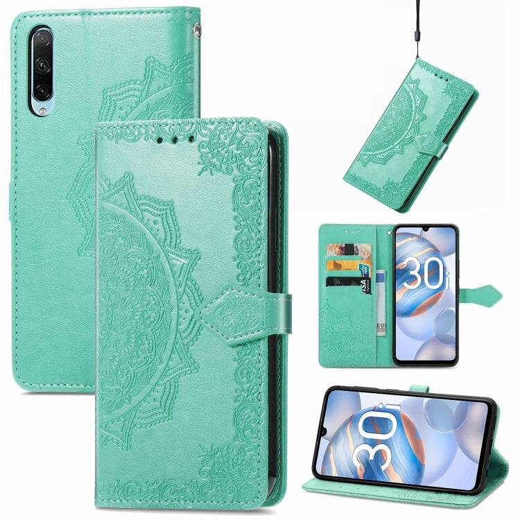 Custodia per telefono in pelle goffrata fiore mandala, For Honor 90 Lite, For Honor Play 7T Pro, For Honor 30i