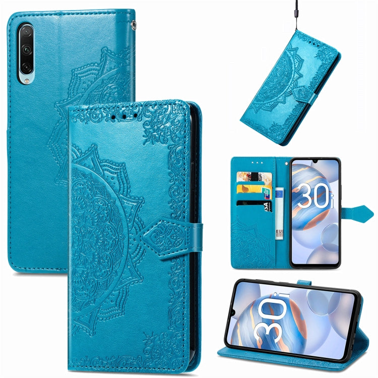 Custodia per telefono in pelle goffrata fiore mandala, For Honor 90 Lite, For Honor Play 7T Pro, For Honor 30i