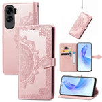 Custodia per telefono in pelle goffrata fiore mandala, For Honor 90 Lite, For Honor Play 7T Pro, For Honor 30i