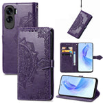 Custodia per telefono in pelle goffrata fiore mandala, For Honor 90 Lite, For Honor Play 7T Pro, For Honor 30i