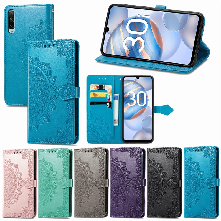 Custodia per telefono in pelle goffrata fiore mandala, For Honor 90 Lite, For Honor Play 7T Pro, For Honor 30i