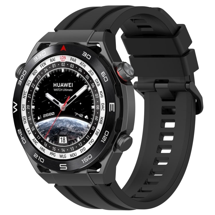 Set di cinturini sportivi in silicone tinta unita lunghi e corti, For Huawei Watch Ultimate, For Honor Watch GS 3i