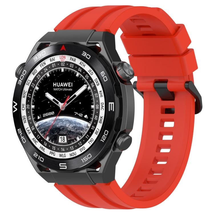 Set di cinturini sportivi in silicone tinta unita lunghi e corti, For Huawei Watch Ultimate, For Honor Watch GS 3i